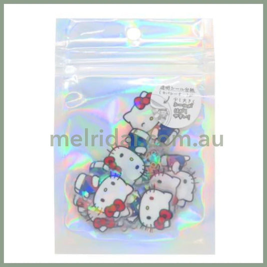 SANRIO | Hello Kitty & Tiny Chum Clear Stickers Aurora Hologram Flake 30×30mm