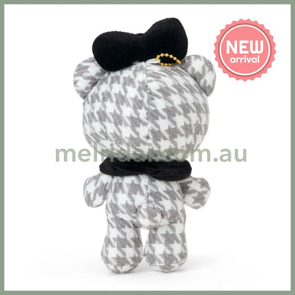 SANRIO | Hello Kitty Tiny Chum Mascot Holder Bag Charm Plush Keychain 90×60×155mm (Monochrome Girly Twin Coordinate)