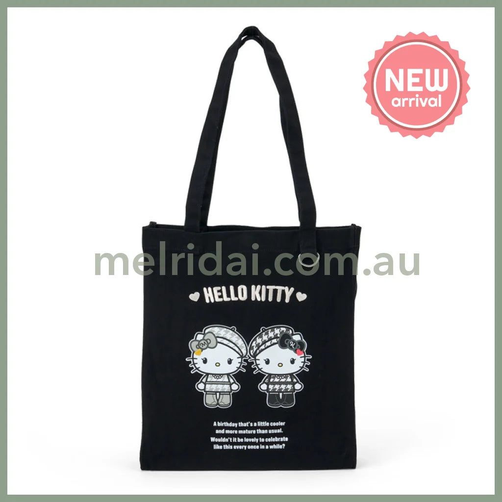 SANRIO | Hello Kitty Tote Bag 320×80×370mm (Monochrome Girly Twin Coordinate)