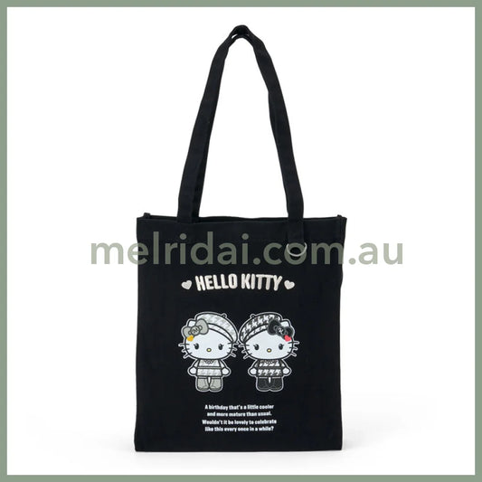SANRIO | Hello Kitty Tote Bag 320×80×370mm (Monochrome Girly Twin Coordinate)