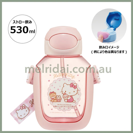 Sanrio | Hello Kitty Transparent Straw Water Bottle 530Ml 120