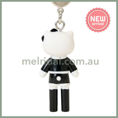 SANRIO | Hello Kitty Tweed Style Elegant Outing Strap Phone Charm 26×12×40mm (Sanrio Closet Collection)