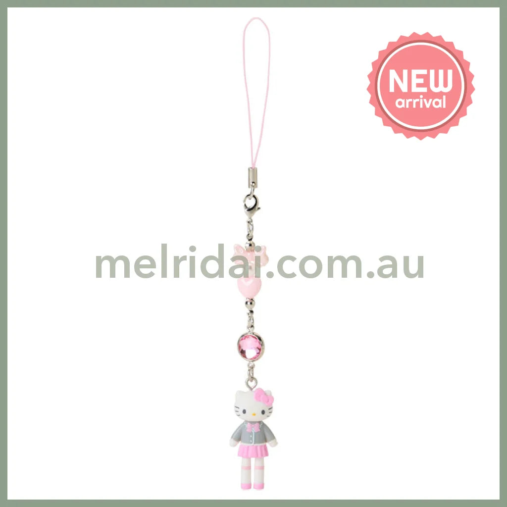 SANRIO | Hello Kitty Uniform Style Blazer Pleated Skirt Strap Phone Charm 26×12×40mm (Sanrio Closet Collection)