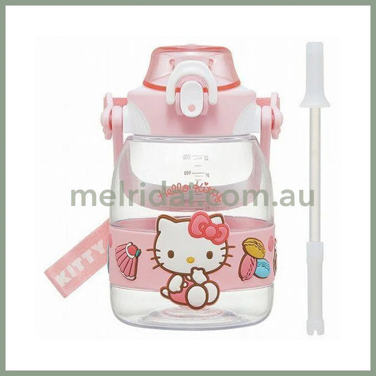 Sanrio | Hello Kitty Water Bottle With Shoulder Strap 1200Ml 凯蒂猫 超大容量外带吸管杯 附可拆卸背带 耐温100度 不可用洗碗机
