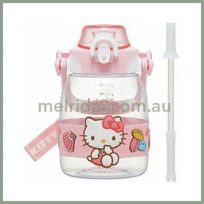 Sanrio | Hello Kitty Water Bottle With Shoulder Strap 1200Ml 凯蒂猫 超大容量外带吸管杯 附可拆卸背带 耐温100度 不可用洗碗机