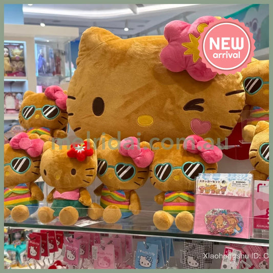 SANRIO | Hello Kitty Wink Die cut Cushion Plush 430×330×110mm (Tan Swimsuit Party)