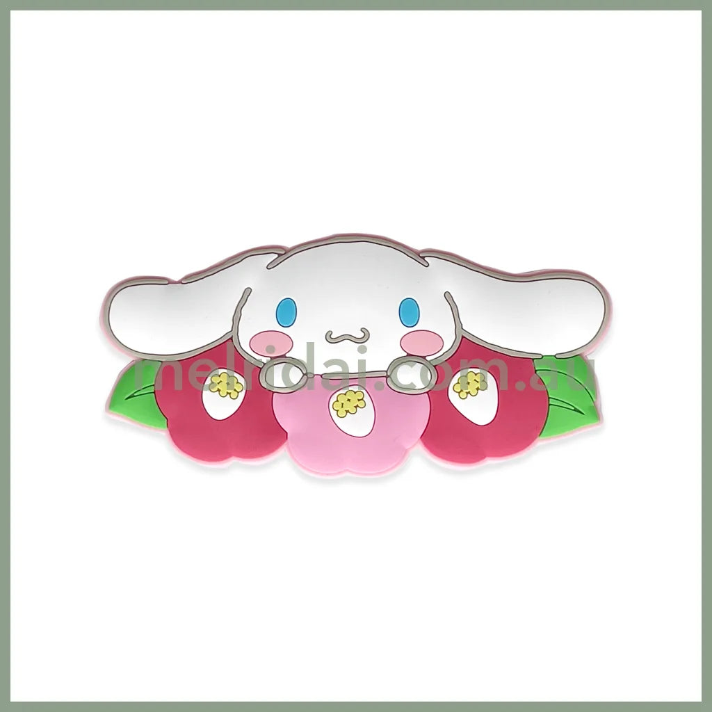 SANRIO | Japanese Seasons Rubber Magnet Cinnamoroll H44xW90×D3ｍｍ (Winter - Camellia)