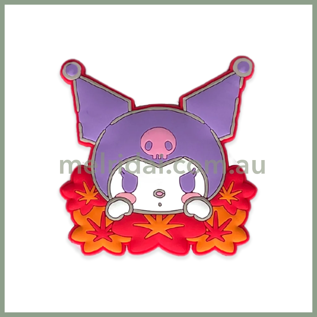 SANRIO | Japanese Seasons Rubber Magnet Kuromi H44xW90×D3ｍｍ (Autumn/Autumn Leaves)