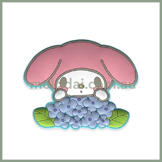 SANRIO | Japanese Seasons Rubber Magnet My Melody H44xW90×D3ｍｍ (Rainy Season - Hydrangea)