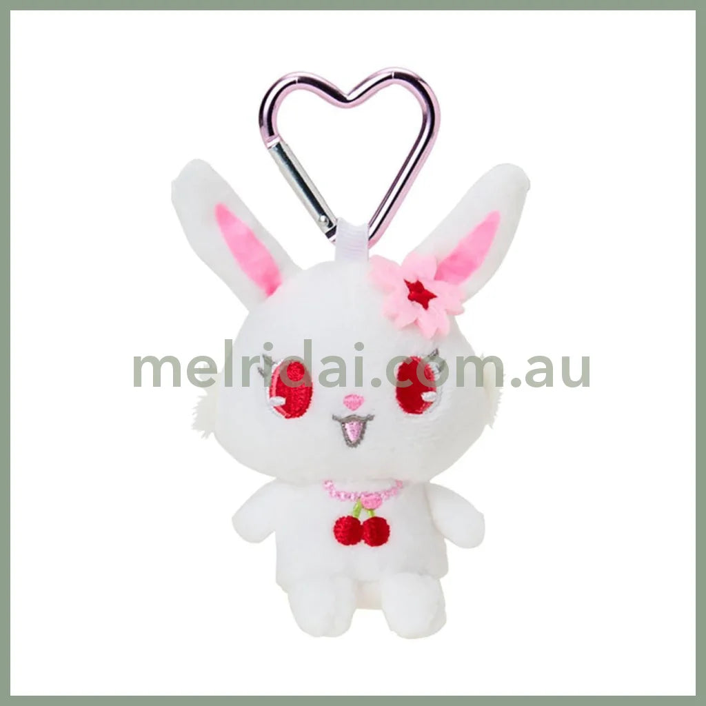 SANRIO | Jewelpet Plush Mini Mascot Holder with Heart Carabiner Bag Charm 6×4×10cm