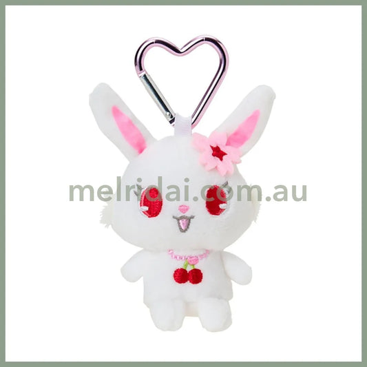 SANRIO | Jewelpet Plush Mini Mascot Holder with Heart Carabiner Bag Charm 6×4×10cm