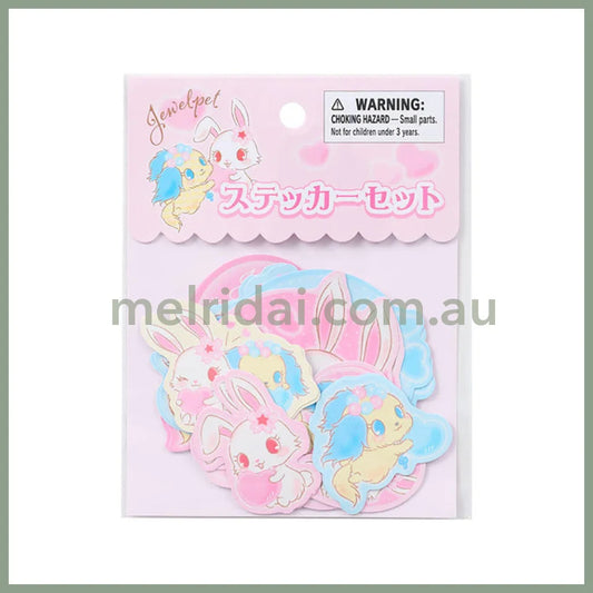 Sanrio | Jewelpet Sticker Set 12×9.5×11Cm (Heisei-Born Character Fluffy Heart)