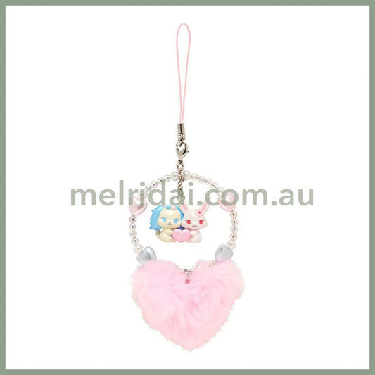 Sanrio | Jewelpet Strap Phone Charm 5.3×2×17Cm (Heisei-Born Character Fluffy Heart)