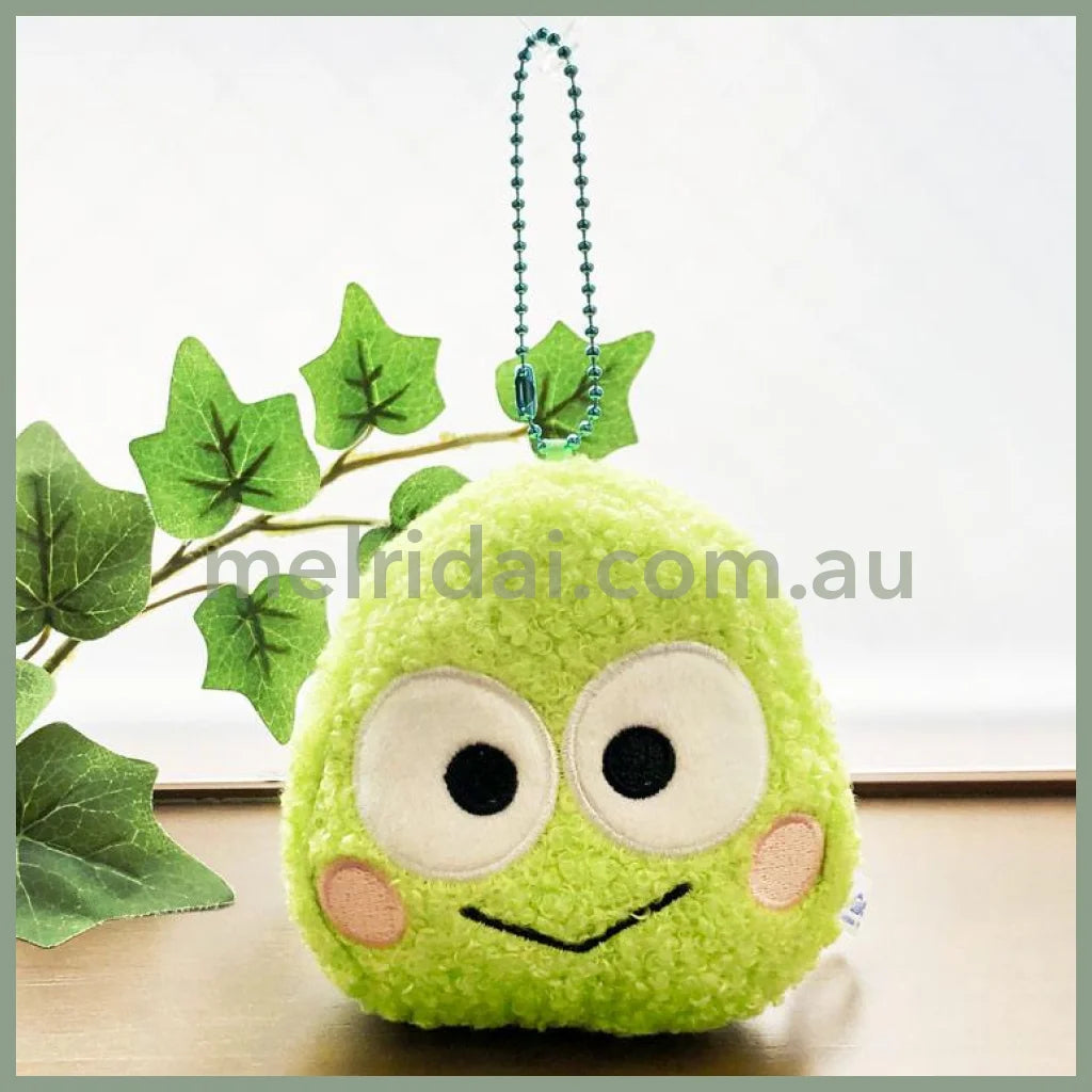 SANRIO | Kero Kero Keroppi Mascot Holder Plush Keychain Bag Charm H9 x W10 x D6cm (Hapidanbui 5th Anniversary)