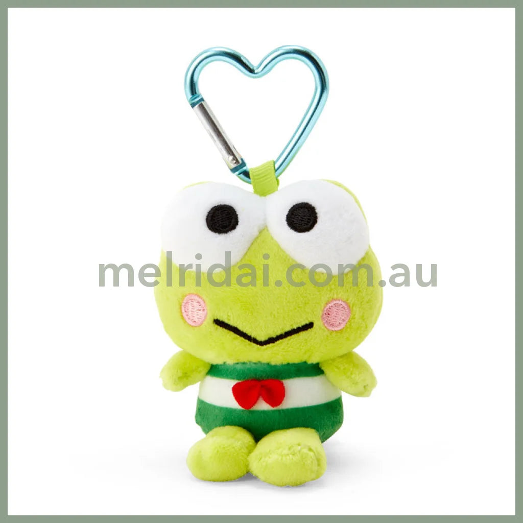 Sanrio｜Kerokero Keroppi Plush Mascot Holder With Heart Carabiner About 9Cm