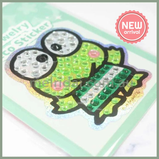 SANRIO | Keroppi Jewelry Deco Sticker 65×73×5mm (Gogo Gal Collection Glitter Face)