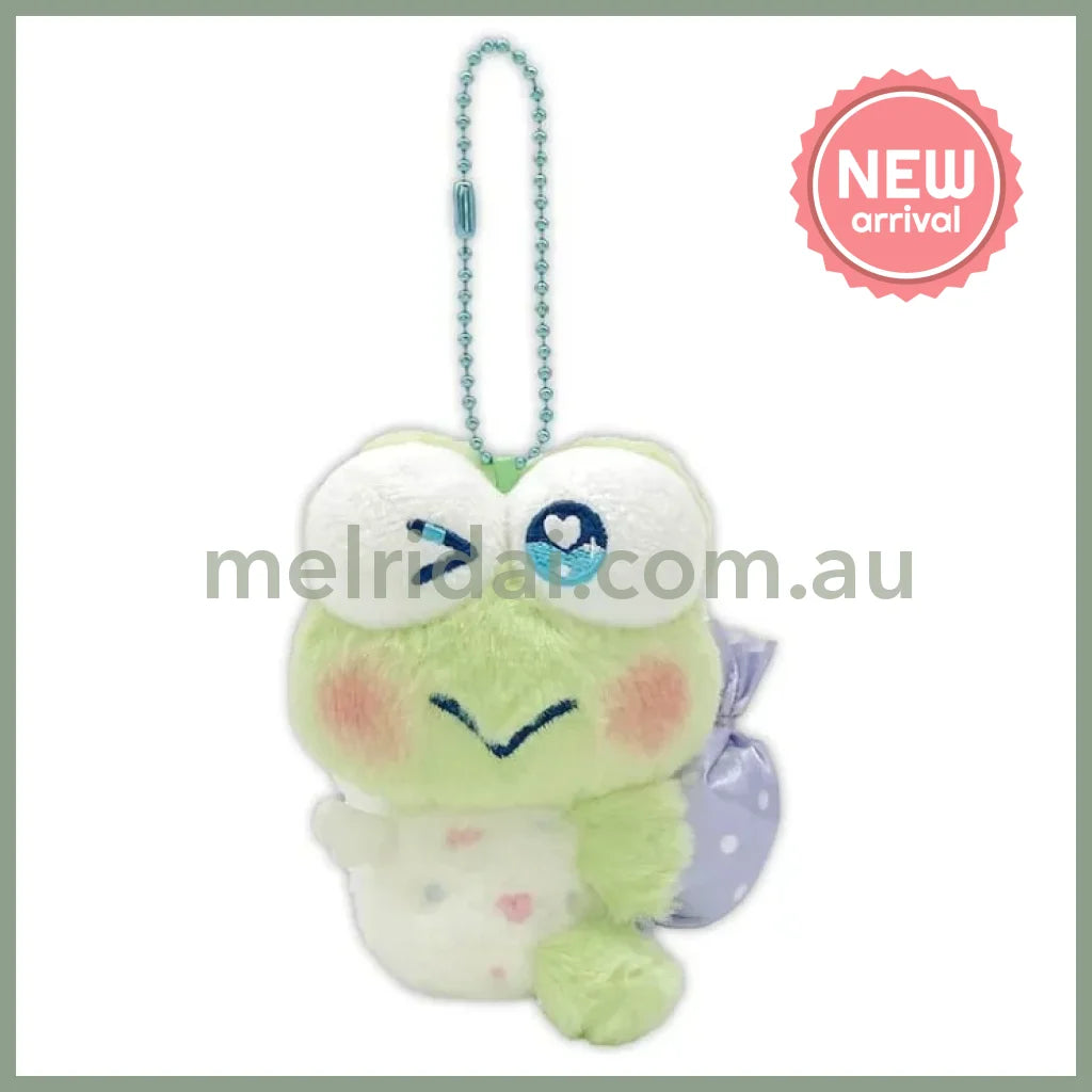 SANRIO | Keroppi Mascot Holder Bag Charm Plush Keychain 90×80×110mm (Dolly Mix Petit)