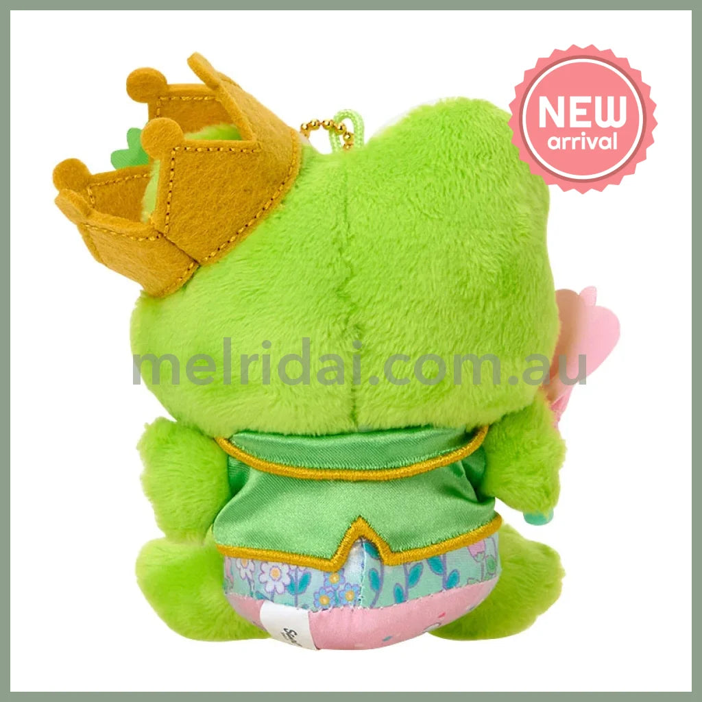 SANRIO | Keroppi Plush Keychain Mascot Holder Bag Charm W11 x H15 x D7.5 cm (Everyone Is The Star! Doki Doki Design)