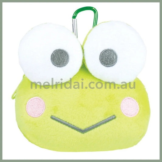 SANRIO | Keroppi Plush Zipper Mascot Mini Pouch with Carabiner 200×110×50mm