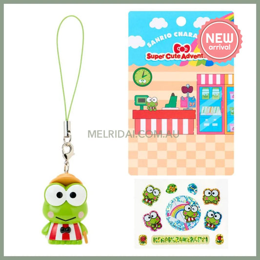 SANRIO | Keroppi Strap And Sticker Set 106x90x37mm (Super Cute Adventures My Dream Smartphone)
