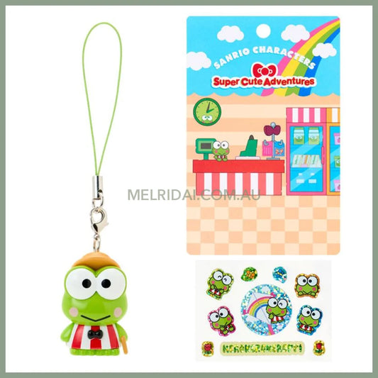 SANRIO | Keroppi Strap And Sticker Set 106x90x37mm (Super Cute Adventures My Dream Smartphone)