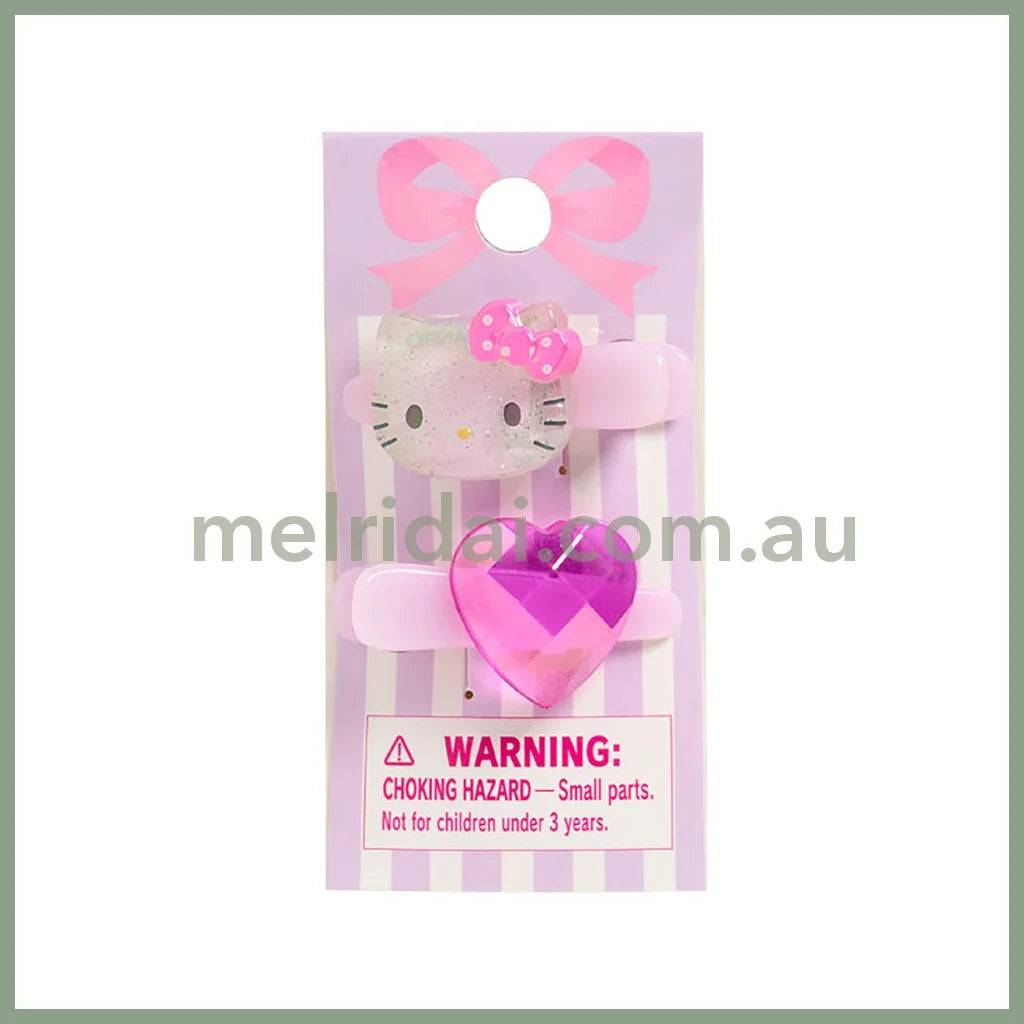 SANRIO | Kids Mini Hair Clip set 4.5 x 6.9 x 8.5cm (Hello Kitty)