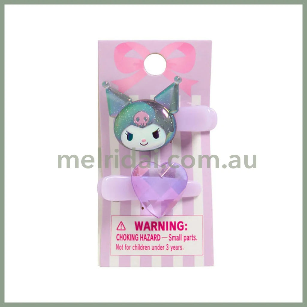 SANRIO | Kids Mini Hair Clip set 4.5 x 6.9 x 8.5cm (Kuromi)