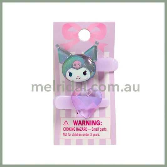 SANRIO | Kids Mini Hair Clip set 4.5 x 6.9 x 8.5cm (Kuromi)