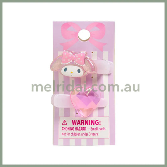 SANRIO | Kids Mini Hair Clip set 4.5 x 6.9 x 8.5cm (My Melody)