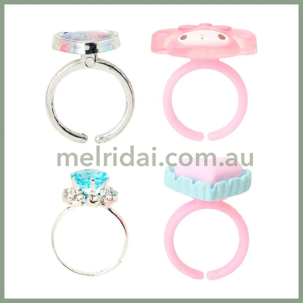 SANRIO | Kids Ring Set Characters Set of 16 with a Perfume-shaped Case (Sanrio Characters)