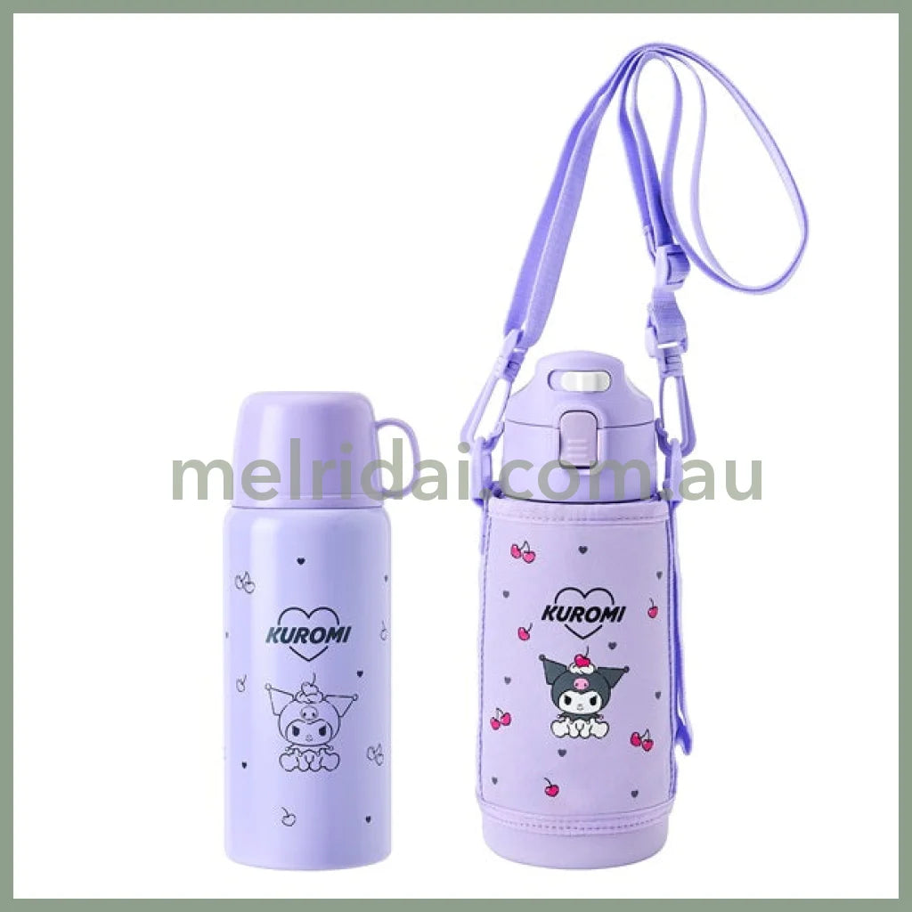 Sanrio | Kuromi 2Way Stainless Bottle With Strap Case 670Ml