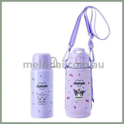 Sanrio | Kuromi 2Way Stainless Bottle With Strap Case 670Ml
