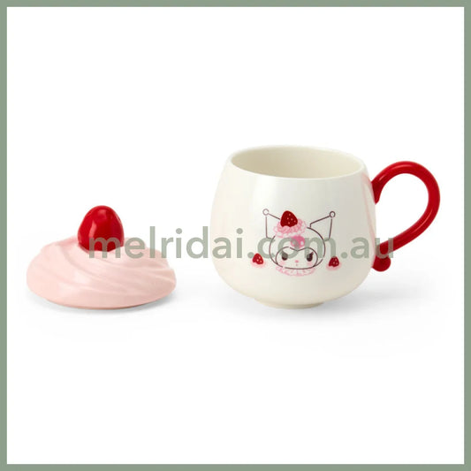 【Pre-order】SANRIO | Kuromi 3D Porcelain Mug 135×90×135mm (Strawberry Shortcake)