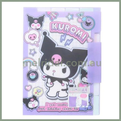 SANRIO | Kuromi A4 Pocket File with Top and Side Access 225 x 315 mm