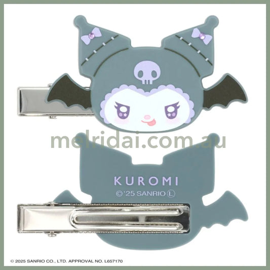 SANRIO | Kuromi Acrylic Hair Clip 40×70ｍm (Angel and Little Devil)
