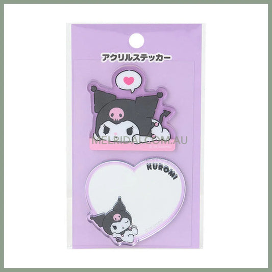 SANRIO | Kuromi Acrylic Sticker & Sticky Mirror Set 53×3×45mm