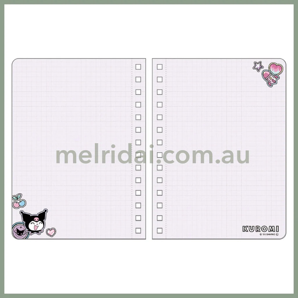 SANRIO | Kuromi B6 Ring Notebook 182×136×8mm