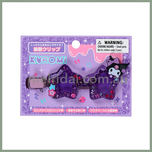 Sanrio | Kuromi Bangs Clip Hair Clip Star Sunglass Shape 11×7.9×1.1cm (Academy Kirameki Festival / School Festival)