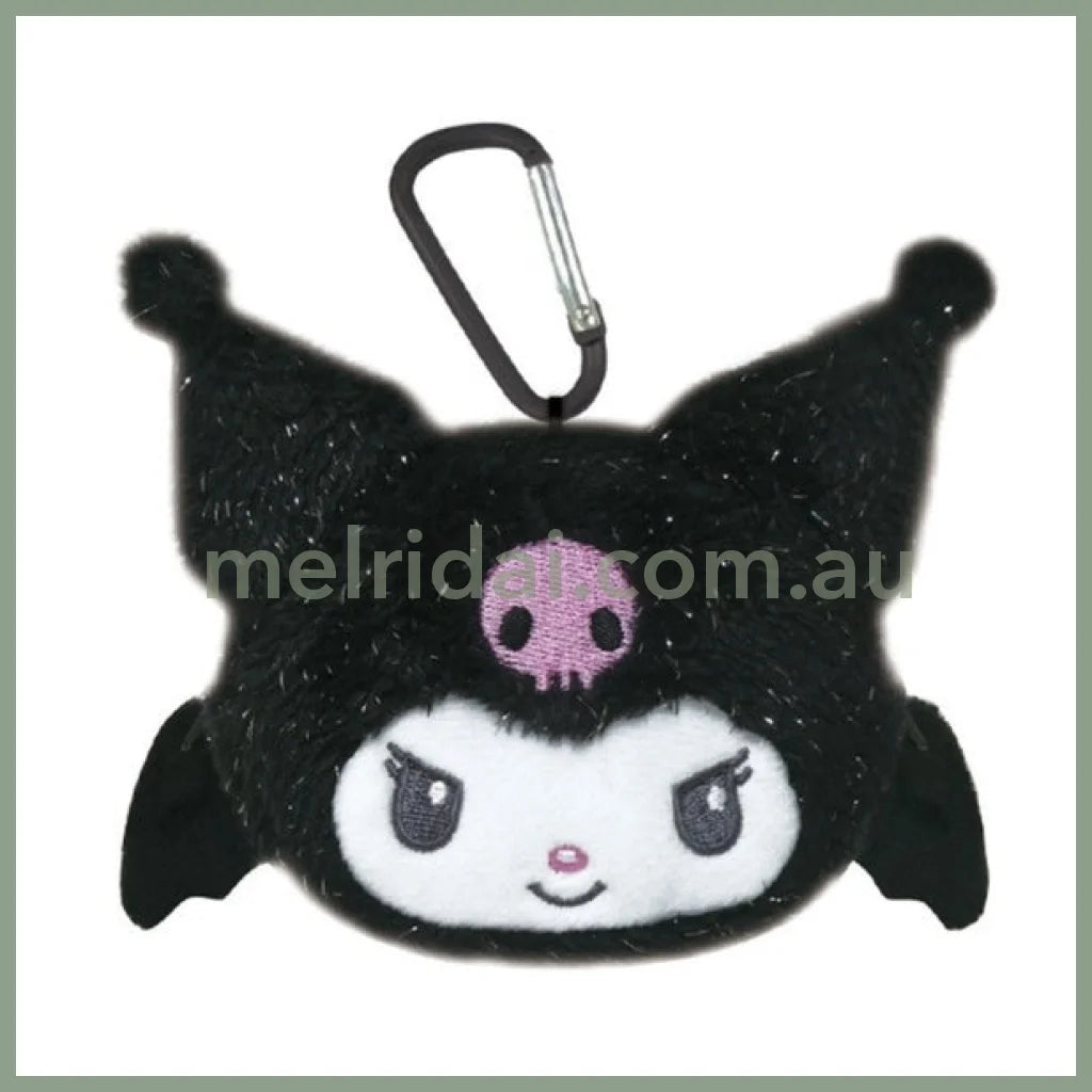 SANRIO | Kuromi Black Mini Pouch with Carabiner H70×W148×D35mm (Angel and Devil Serie)