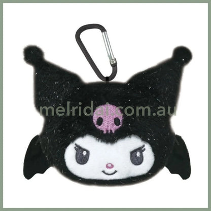 SANRIO | Kuromi Black Mini Pouch with Carabiner H70×W148×D35mm (Angel and Devil Serie)
