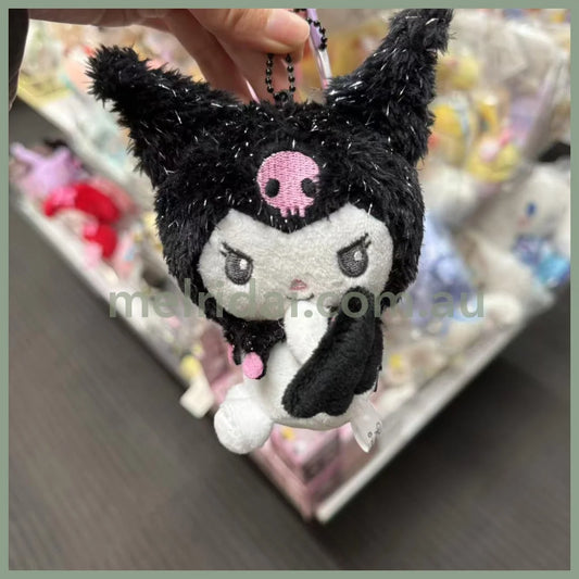 SANRIO | Kuromi - Black Sitting Mascot Holder / Plush Keychain / Bag Charm H110 x W127 x D73mm (Angel and Devil Serie)