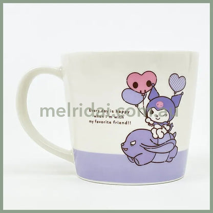 SANRIO | Kuromi Ceramic Mug Cup can be used in the microwave and dishwasher 80×Φ88mm (Milk Balloon)