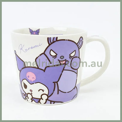 SANRIO | Kuromi Ceramic Mug Cup can be used in the microwave and dishwasher 80×Φ88mm (Milk Balloon)