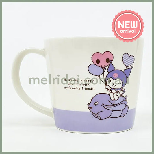 SANRIO | Kuromi Ceramic Mug Cup can be used in the microwave and dishwasher 80×Φ88mm (Milk Balloon)