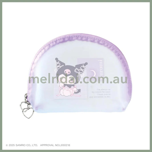 SANRIO | Kuromi Clear Mat Pouch H120×W160×D50mm (Ballet Core)