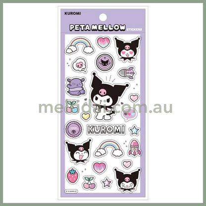 SANRIO | Kuromi Clear Plump 3D Sticker 175×90mm (Peta Mellow)