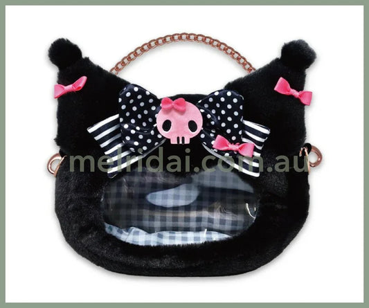 SANRIO | Kuromi Clear Window Pouch 15×20cm (My Melody 50th Anniversary & Kuromi 20th Anniversary/Black Pink Party)