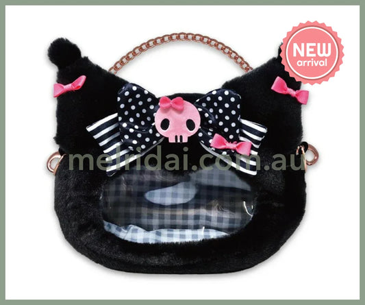 SANRIO | Kuromi Clear Window Pouch 15×20cm (My Melody 50th Anniversary & Kuromi 20th Anniversary/Black Pink Party)