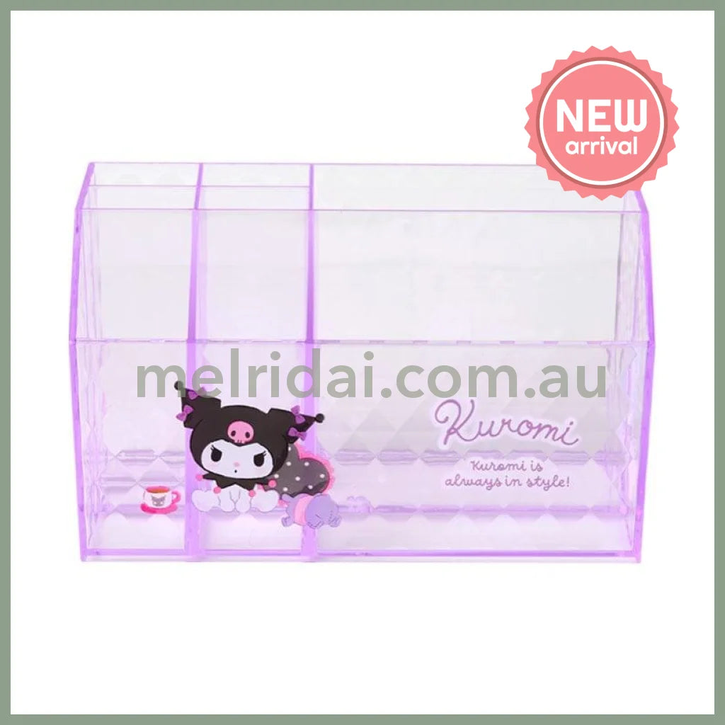 SANRIO | Kuromi Cosmetic Desk Organizer 170×93×100mm (Relaxing)