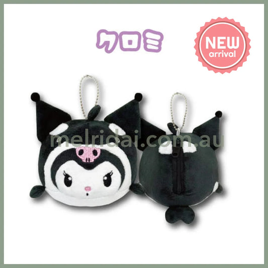 SANRIO | Kuromi Daifuku shaped Pouch Mascot Holder Plush Keychain Bag Charm H7.5×W10cm